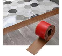 sourcing map Floor Transition Strip, 6.5FT x 2.99" x 0.14" Self Adhesive Floor Cover Strips Laminate Edge Trim with Wood Grain for Flooring Gaps Carpet Transition, Light Brown