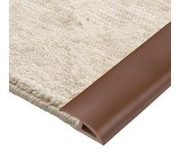 sourcing map Floor Transition Strip, 9.6FT x 1.3" x 0.47" PVC Self-Adhesive Carpet to Tile Transition Strip Carpet Edge Strips Laminate Edge Trim for 7-10mm Thickness Uneven Surfaces, Coffee