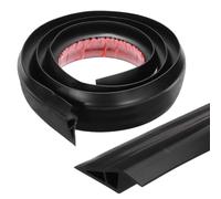 sourcing map Floor Transition Strip Self Adhesive, 2m/6.6ft Laminate Door Transition Strips Carpet Edging Strip for Carpet Doorways Joining Floor Gaps Fit for 20mm Height, Black