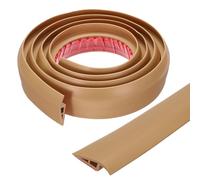 sourcing map Floor Transition Strip Self Adhesive, 2m/6.6ft Laminate Door Transition Strips Carpet Edging Strip for Carpet Doorways Joining Floor Gaps Fit for 10mm Height, Light Brown