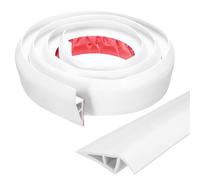 sourcing map Floor Transition Strip Self Adhesive, 2m/6.6ft Laminate Door Transition Strips Carpet Edging Strip for Carpet Doorways Joining Floor Gaps Fit for 20mm Height, White