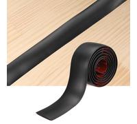 sourcing map Floor Transition Strips, 1m x 4cm(LxW) Self Adhesive Vinyl Flooring Edging Trim PVC Flooring Flat Divider Strip Cover Strips for Joining Floor Gaps, Black