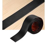 sourcing map Floor Transition Strips, 1m x 50mm(LxW) Embossed Self Adhesive Vinyl Flooring Edging Trim PVC Flooring Flat Divider Strip Cover Strips for Joining Floor Gaps, Black