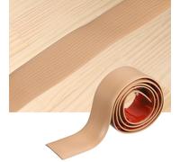 sourcing map Floor Transition Strips, 1m x 50mm(LxW) Embossed Self Adhesive Vinyl Flooring Edging Trim PVC Flooring Flat Divider Strip Cover Strips for Joining Floor Gaps, Light Brown