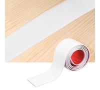 sourcing map Floor Transition Strips, 1m x 50mm(LxW) Embossed Self Adhesive Vinyl Flooring Edging Trim PVC Flooring Flat Divider Strip Cover Strips for Joining Floor Gaps, White