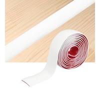 sourcing map Floor Transition Strips, 2m x 4cm(LxW) Self Adhesive Vinyl Flooring Edging Trim PVC Flooring Flat Divider Strip Cover Strips for Joining Floor Gaps, White