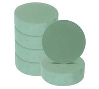 sourcing map Floral Foam Block Round 4.7 x 1.5 Inch Dry or Wet Flower Foam Bricks for Flower Arrangements Wedding Birthday Party Decorations Green, Pack of 6