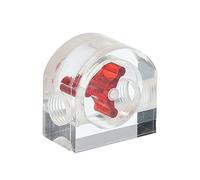 sourcing map Flow Indicator, Acrylic Water Cooling Monitoring Red Semicircle G1/4 for PC Water Cooling System