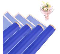 sourcing map Flower Bouquet Wrapping Paper, 56cm/22 Inch Waterproof Floral Wrapping Paper for Flower Bouquet DIY Gift, Wedding, Birthdays, Valentine's Day, Pack of 20(Dark Blue)