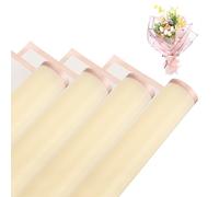 sourcing map Flower Bouquet Wrapping Paper, 56cm/22 Inch Waterproof Floral Wrapping Paper for Flower Bouquet DIY Gift, Wedding, Birthdays, Valentine's Day, Pack of 20(Yellow)
