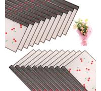 sourcing map Flower Wrapping Paper, 22 Inch Black Cherry Korean Flower Paper, Waterproof Floral Bouquet Wrap for DIY Crafts Florist Supplies Wedding Birthday Gift, 20 Sheets 56x55cm
