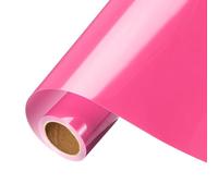 sourcing map Fluorescent Pink Heat Transfer Vinyl, 10 Inch x 8ft Iron-on Vinyl Roll for Decal Cutting, Signs, Scrapbooking, DIY Craft, Home Decoration