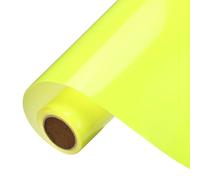 sourcing map Fluorescent Yellow Heat Transfer Vinyl, 10 Inch x 8ft Iron-on Vinyl Roll for Decal Cutting, Signs, Scrapbooking, DIY Craft, Home Decoration