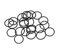 sourcing map Fluorine Rubber O Rings, 13mm OD, 11mm Inner Diameter, 1mm Width, Seal Gasket Black 25Pcs