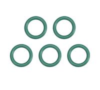 sourcing map Fluorine Rubber O-Rings, 14mm OD 9.2mm ID 2.4mm Width FKM Seal Gasket for Machinery Plumbing, Green, Pack of 5