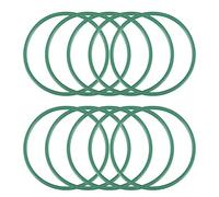 sourcing map Fluorine Rubber O-Rings, 45mm OD 41mm ID 2mm Width FKM Seal Gasket for Machinery Plumbing, Green, Pack of 10