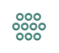 sourcing map Fluorine Rubber O-Rings, 4mm OD 2mm ID 1mm Width FKM Seal Gasket for Machinery Plumbing, Green, Pack of 10