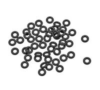 sourcing map Fluorine Rubber O Rings, 4mm OD, 2mm Inner Diameter, 1mm Width, Seal Gasket Black 50Pcs