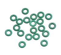sourcing map Fluorine Rubber O-Rings, 6mm OD 3mm ID 1.5mm Width FKM Seal Gasket for Machinery Plumbing, Green, Pack of 20