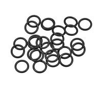sourcing map Fluorine Rubber O Rings, 7mm OD, 5mm Inner Diameter, 1mm Width, Seal Gasket Black 25Pcs