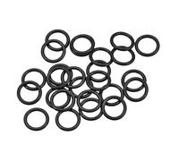 sourcing map Fluorine Rubber O Rings, 8mm OD, 6mm Inner Diameter, 1mm Width, Seal Gasket Black 25Pcs
