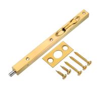 sourcing map Flush Bolt, 10-inch Stainless Steel Security Door Guard Lever Action Latch Slide Lock, Gold