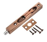 sourcing map Flush Bolt, 6-inch Stainless Steel Security Door Guard Lever Action Latch Slide Lock, Red Bronze