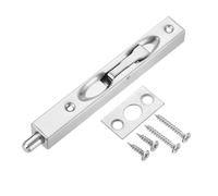 sourcing map Flush Bolt, 6-inch Stainless Steel Security Door Guard Lever Action Latch Slide Lock, Silver