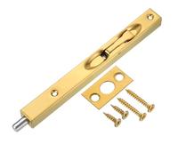 sourcing map Flush Bolt, 8-inch Stainless Steel Security Door Guard Lever Action Latch Slide Lock, Gold