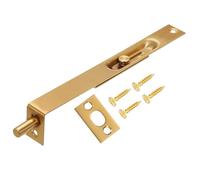 sourcing map Flush Bolt 8" x 0.87" French Door Lock Stainless Steel Concealed Slide Double Door Latch for Wood Composite Double Door Gold, Pack of 1