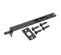 sourcing map Flush Bolt 8 x 0.87 Inch 1 Pcs Solid Brass Door Flush Bolt for Double Door Concealed Slide Lock Latch Stainless Steel for Wood Sliding Doors Cupboard Cabinet Black, Pack of 1