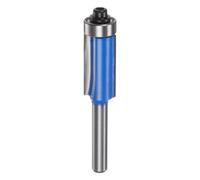 sourcing map Flush Trim Router Bit 1/4" Shank 1/2" Dia 1" Cutting Depth Top Bearing Flush Straight Cut Trimming Router Bits Carbide for Particle Board Plywood MDF Woodwork, Blue