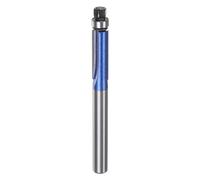 sourcing map Flush Trim Router Bit 1/4" Shank 1/4" Dia 0.8" Cutting Depth Top Bearing Flush Straight Cut Trimming Router Bits Carbide for Particle Board Plywood MDF Woodwork, Silver Blue