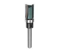 Sourcing Map Flush Trim Router Bit - 1/4" Shank, 4.5" Cutting Length, 1/2" Cutting Diameter with Top Bearings for Straight, Precise Woodworking Edge Trimming