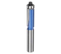 sourcing map Flush Trim Router Bit 12mm Shank 1/2" Dia 1.2" Cutting Depth Top Bearing Flush Straight Cut Trimming Router Bits Carbide for Particle Board Plywood MDF Woodwork, Silver Blue