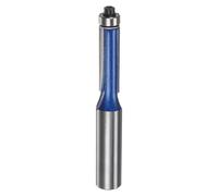 sourcing map Flush Trim Router Bit 12mm Shank 3/8" Dia 1.2" Cutting Depth Top Bearing Flush Straight Cut Trimming Router Bits Carbide for Particle Board Plywood MDF Woodwork, Silver Blue