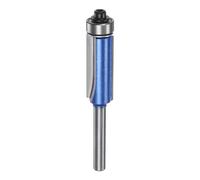 sourcing map Flush Trim Router Bit 6mm Shank 1/2" Dia 1.2" Cutting Depth Top Bearing Flush Straight Cut Trimming Router Bits Carbide for Particle Board Plywood MDF Woodwork, Silver Blue
