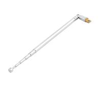 sourcing map FM Radio TV Metal 6 Sections Telescopic Antenna Aerial Silver Tone 48.3cm Long