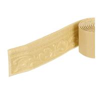 sourcing map Foam Molding Trim Self Adhesive, 3Inch x 7.54ft Flexible Wallpaper Borders 3D Wall Edging Lines Foam Baseboard Trim for Home Decoration, Gold