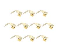 sourcing map Fold Over Crimp Cord Ends, 6mm End Cap Clasps for Leather Ribbon DIY Making (100Pcs, Gold Tone)
