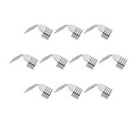 sourcing map Fold Over Crimp Cord Ends, 6mm End Cap Clasps for Leather Ribbon DIY Making (100Pcs, Silver White)