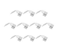 sourcing map Fold Over Crimp Cord Ends, 6mm End Cap Clasps for Leather Ribbon DIY Making (100Pcs, Silver Tone)