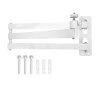 sourcing map Foldable Projector Wall Mount, Adjustable Three-Arm Dual-Axis Stand Holder with 360° Rotating Gimbal 40+40cm for 1/4" Screw for Indoor Home Office Projector Installation, White