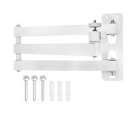 sourcing map Foldable Projector Wall Mount, Adjustable Three-Arm Dual-Axis Stand Holder with 360° Rotating Gimbal 30+30cm for 1/4" Screw for Indoor Home Office Projector Installation, White