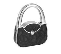 sourcing map Foldable Purse Hook - 2.17"x1.69"(LxW) Metal Portable Handbag Hanger Holder for Table Bag Storage Folding Decoration, Black