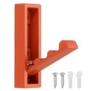 sourcing map Foldable Wall Hooks, Aluminum Alloy Heavy Duty Wall Mounted Folding Coat Hooks with Mounting Accessories Space-Saving for Hanging Coat Towels Hat Bags, Rectangle, Matte Orange