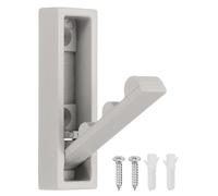 sourcing map Foldable Wall Hooks, Aluminum Alloy Heavy Duty Wall Mounted Folding Coat Hooks with Mounting Accessories Space-Saving for Hanging Coat Towels Hat Bags, Rectangle, Gray