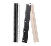 sourcing map Folding and Straight Ruler Kit 30/15cm Metric Aluminum Alloy Plastic Protractor Foldable Angle Ruler for Home Classroom Office, Black-Gold