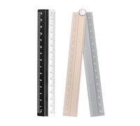 sourcing map Folding and Straight Ruler Kit 30/15cm Metric Aluminum Alloy Plastic Protractor Foldable Angle Ruler for Home Classroom Office, Gold-Silver