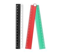 sourcing map Folding and Straight Ruler Kit 30/15cm Metric Aluminum Alloy Plastic Protractor Foldable Angle Ruler for Home Classroom Office, Red-Green